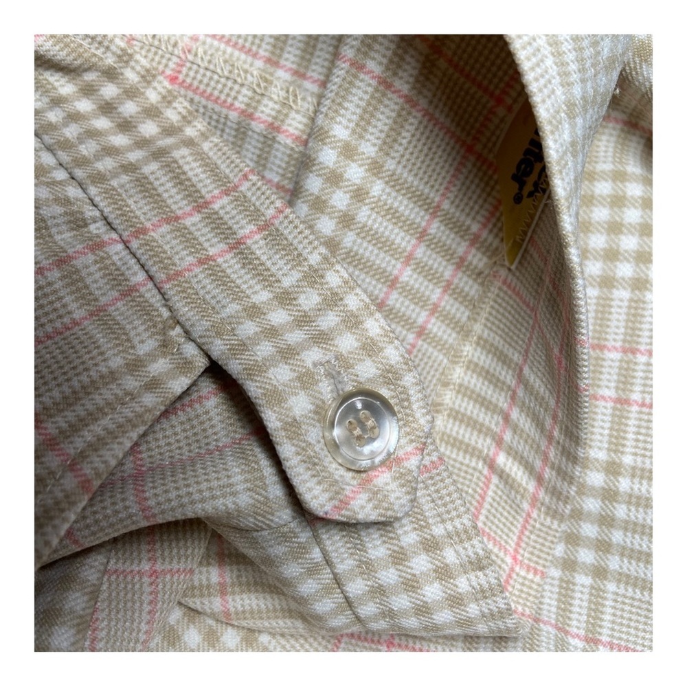Vintage Jack Winter Tan Plaid Checkered Skirt Small Classic Preppy Fall - Picture 9 of 9